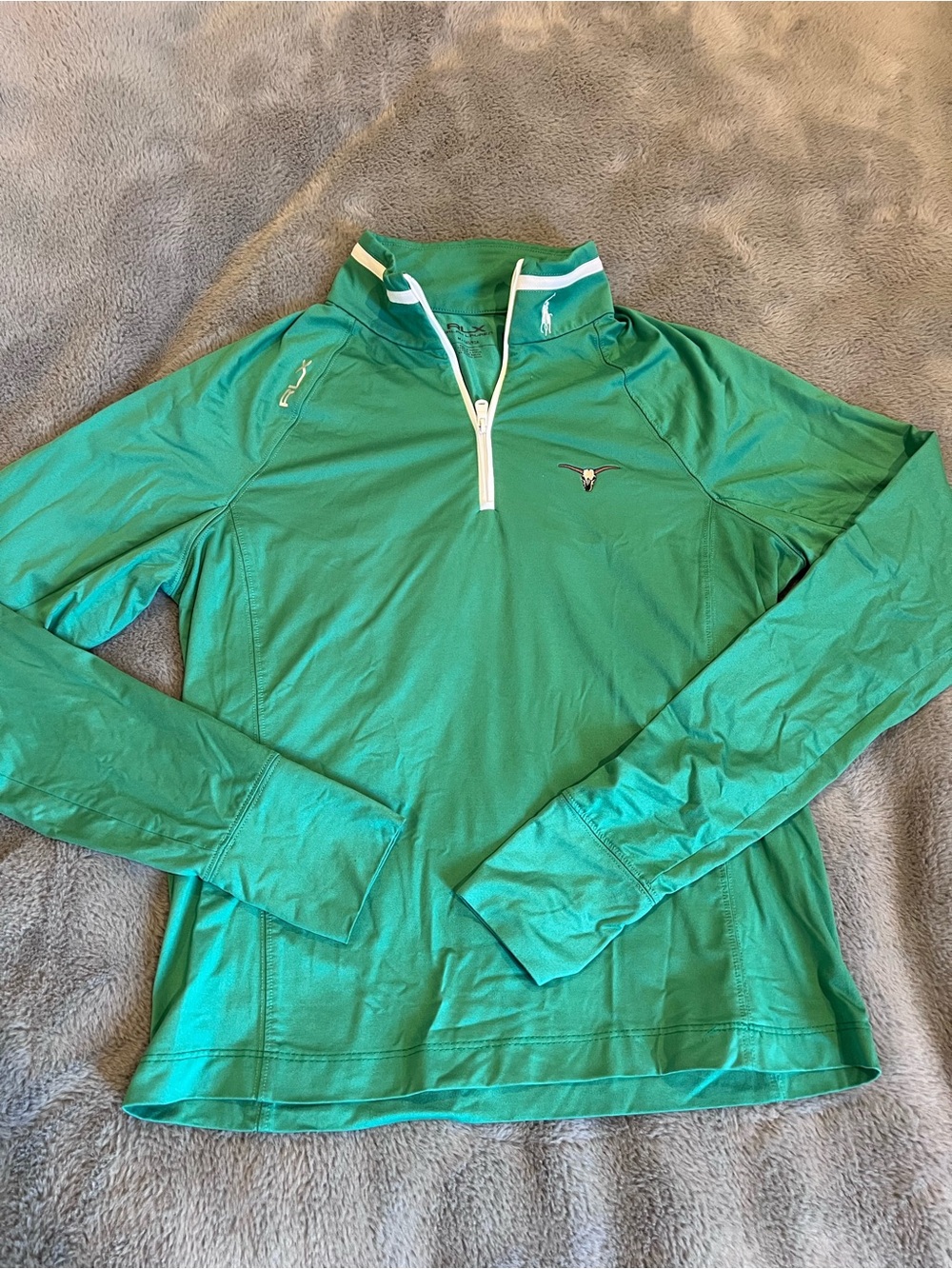 RLX Ralph Lauren Green Quarter-Zip Performance Pullover M